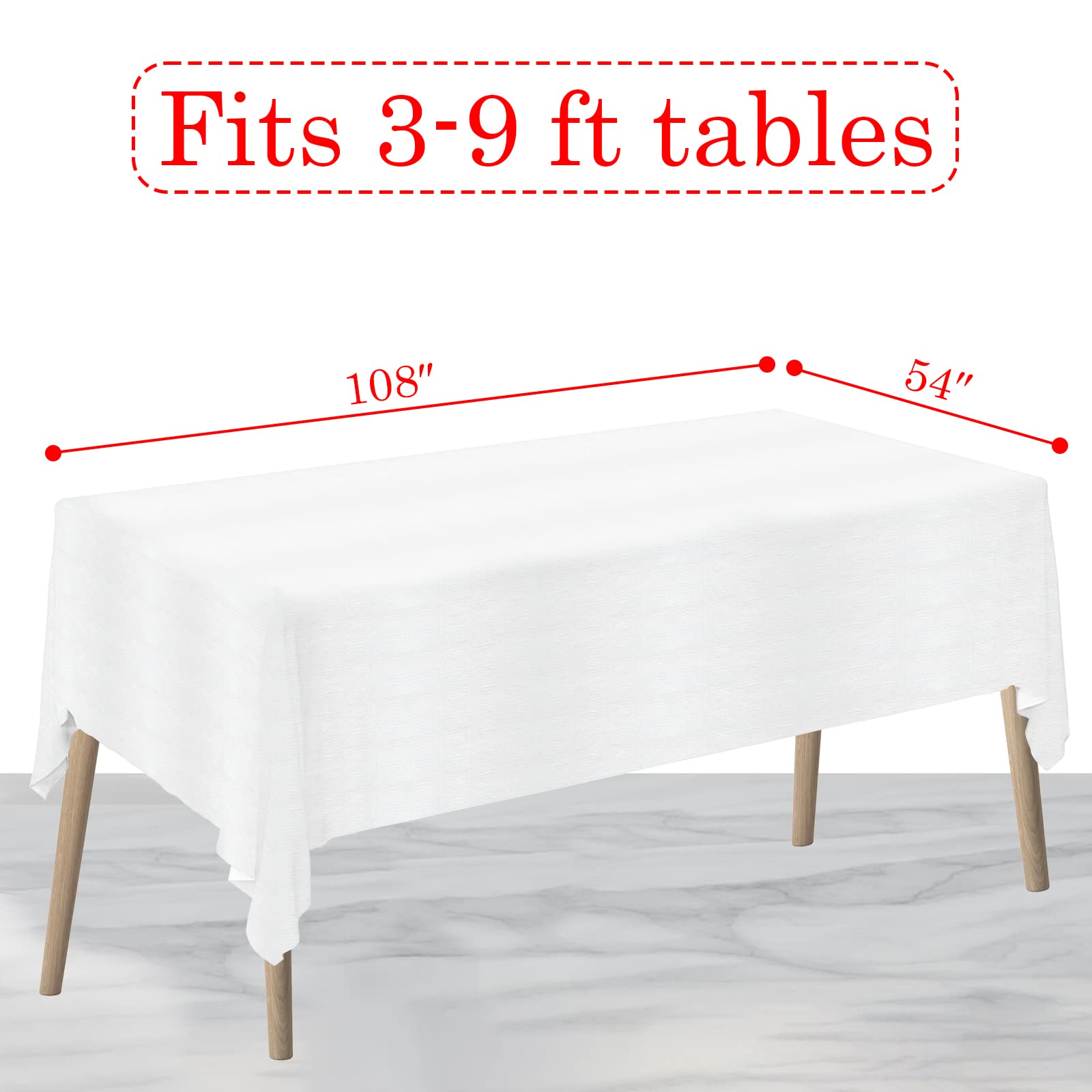 NEWOOK tablecloth draped on rectangular table providing clean protective surface