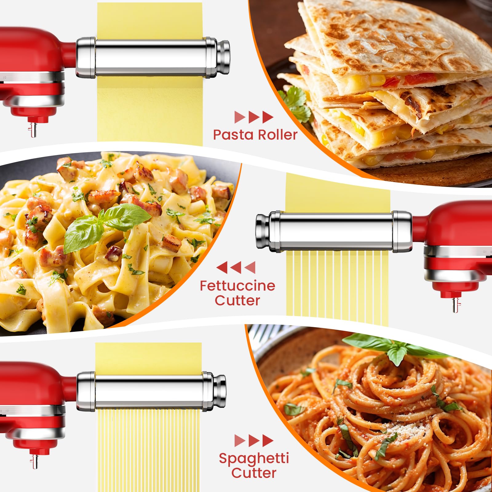 NEWSETS in use with mixer making spaghetti for faster production