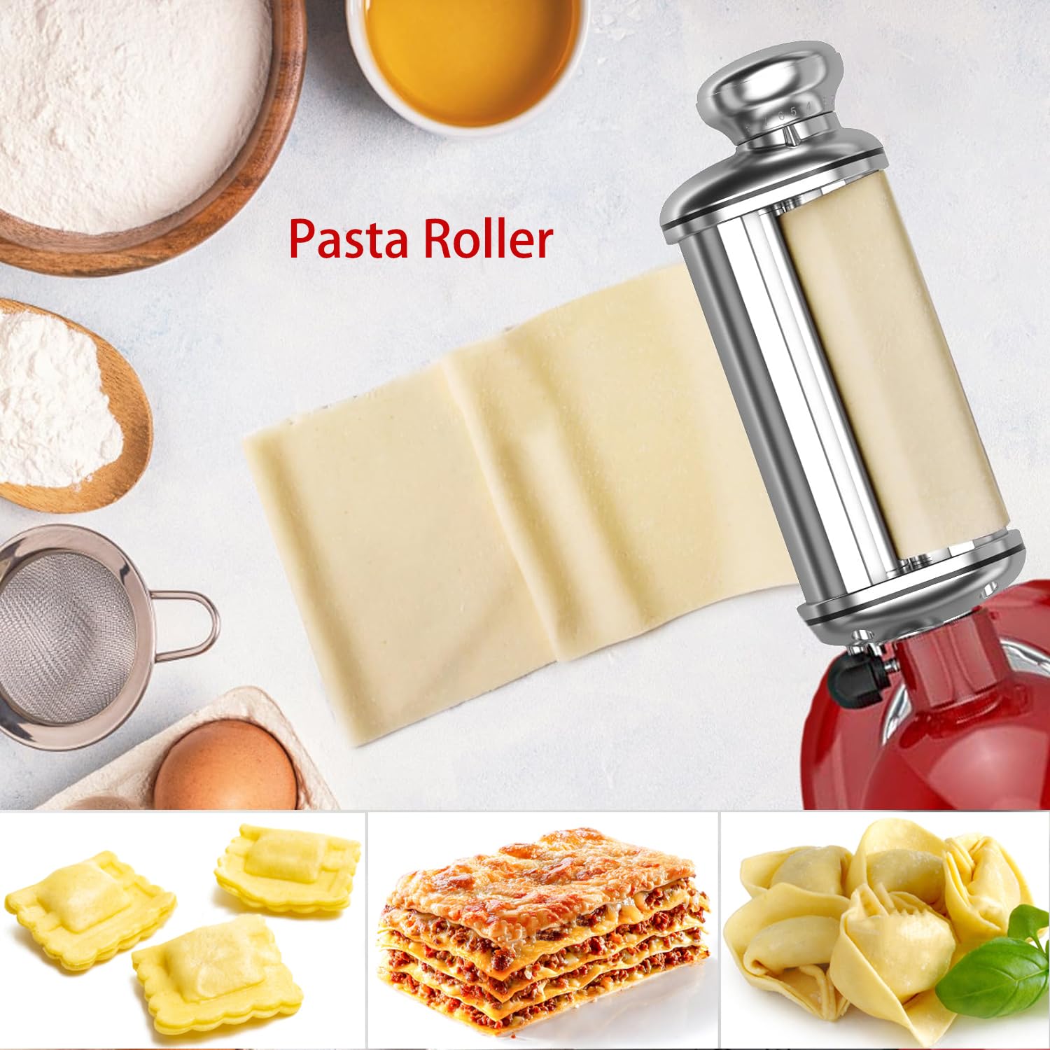 NEWSETS spaghetti cutter detail showing fine cutters for uniform thin pasta