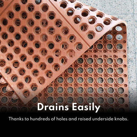 New Star Foodservice mat placed in commercial kitchen improving comfort and slip resistance