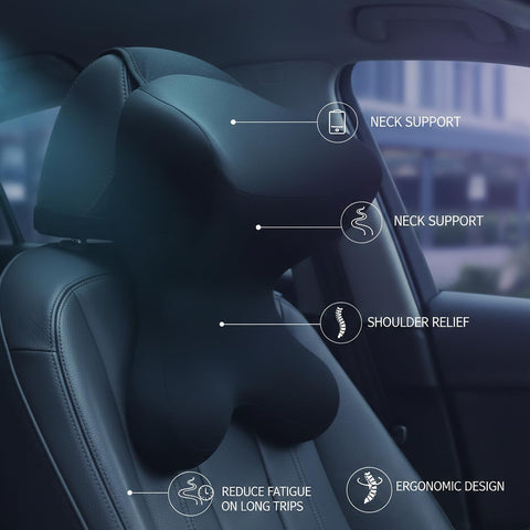 Newsty mounted in car seat demonstrating secure fit and stability