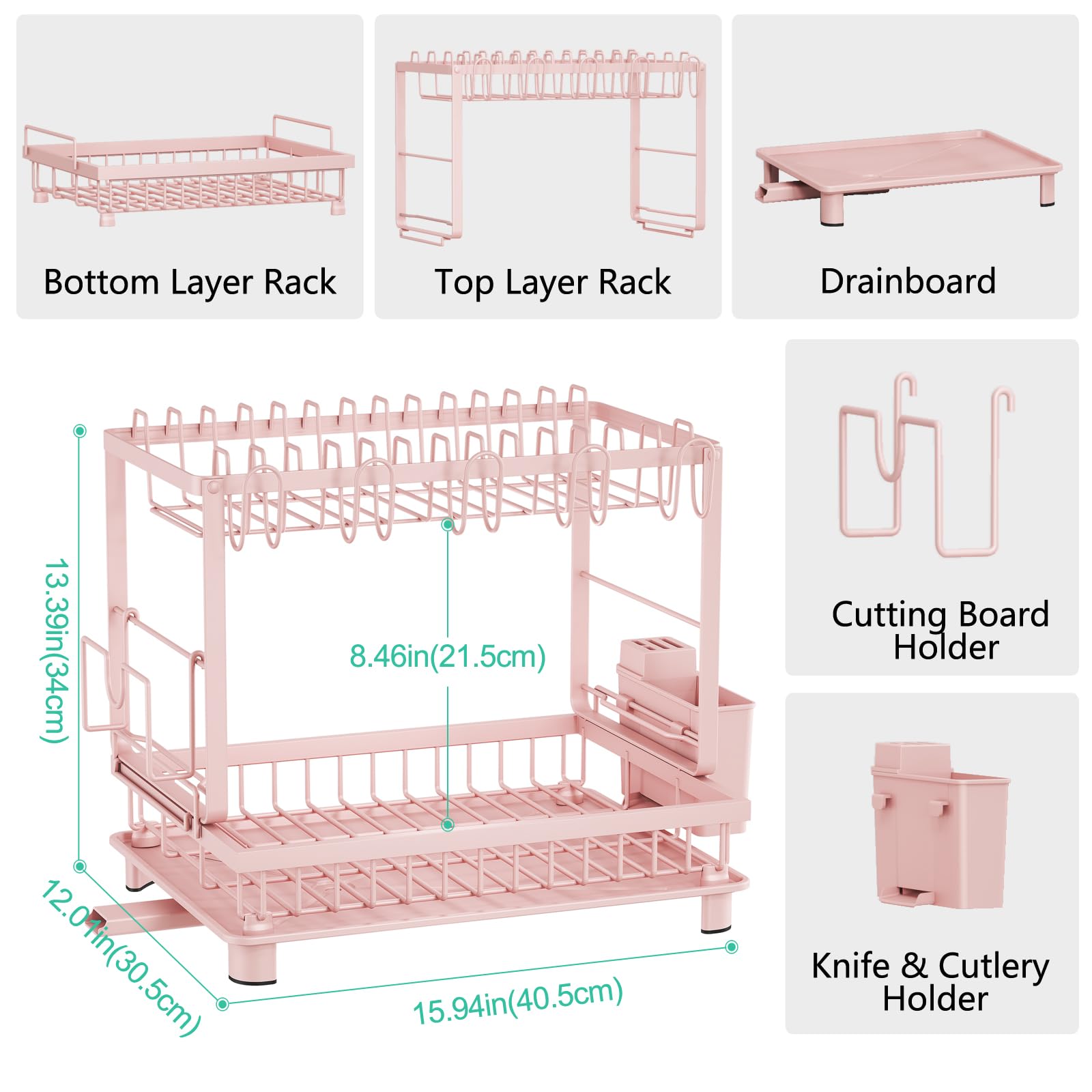 Nfnoyp side view showing cutting board and bowl slots for versatile organization