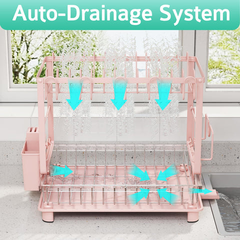 Nfnoyp top tier arranged with glasses and cups for efficient drying benefit