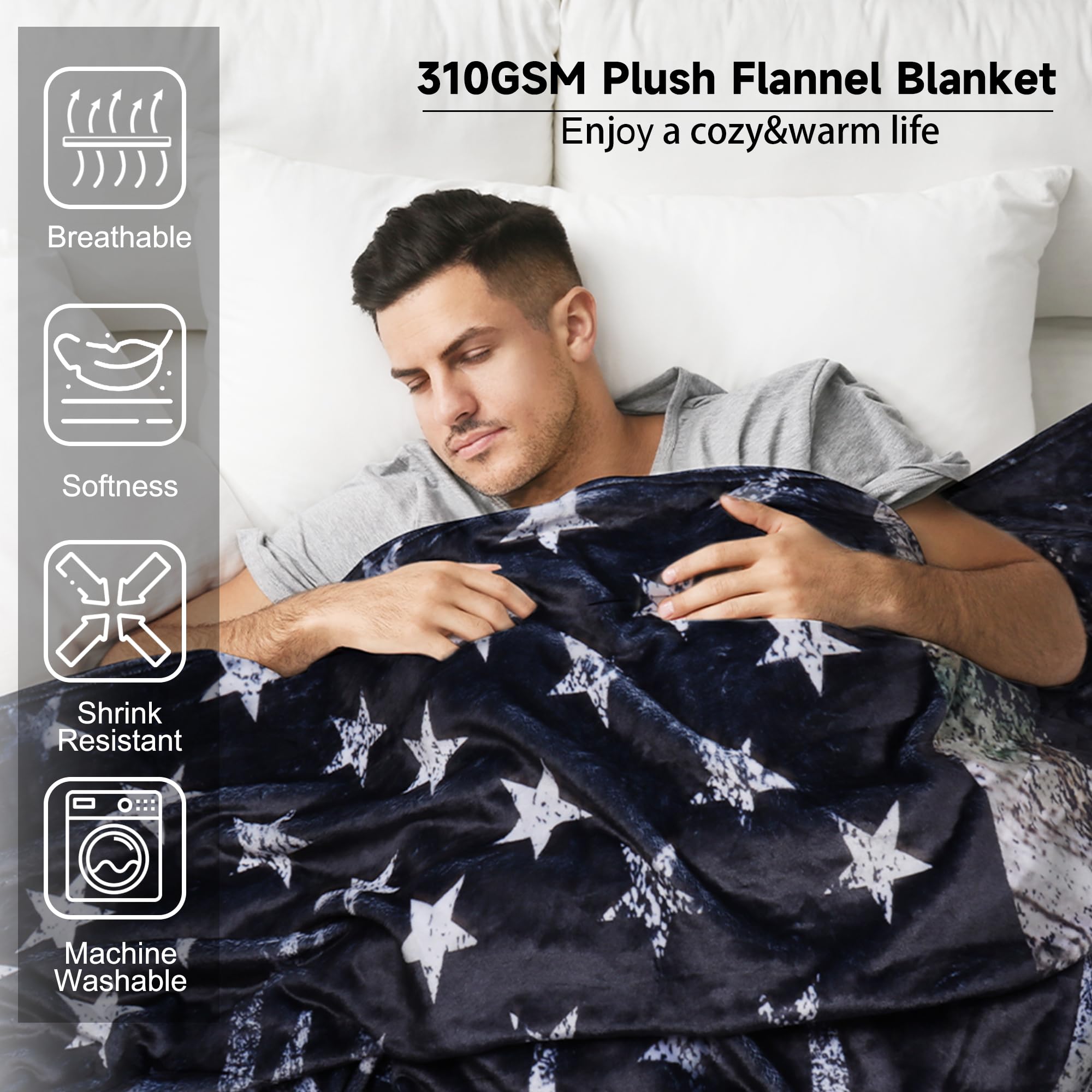 NHBTGSF full blanket draped on sofa offering cozy rustic home styling