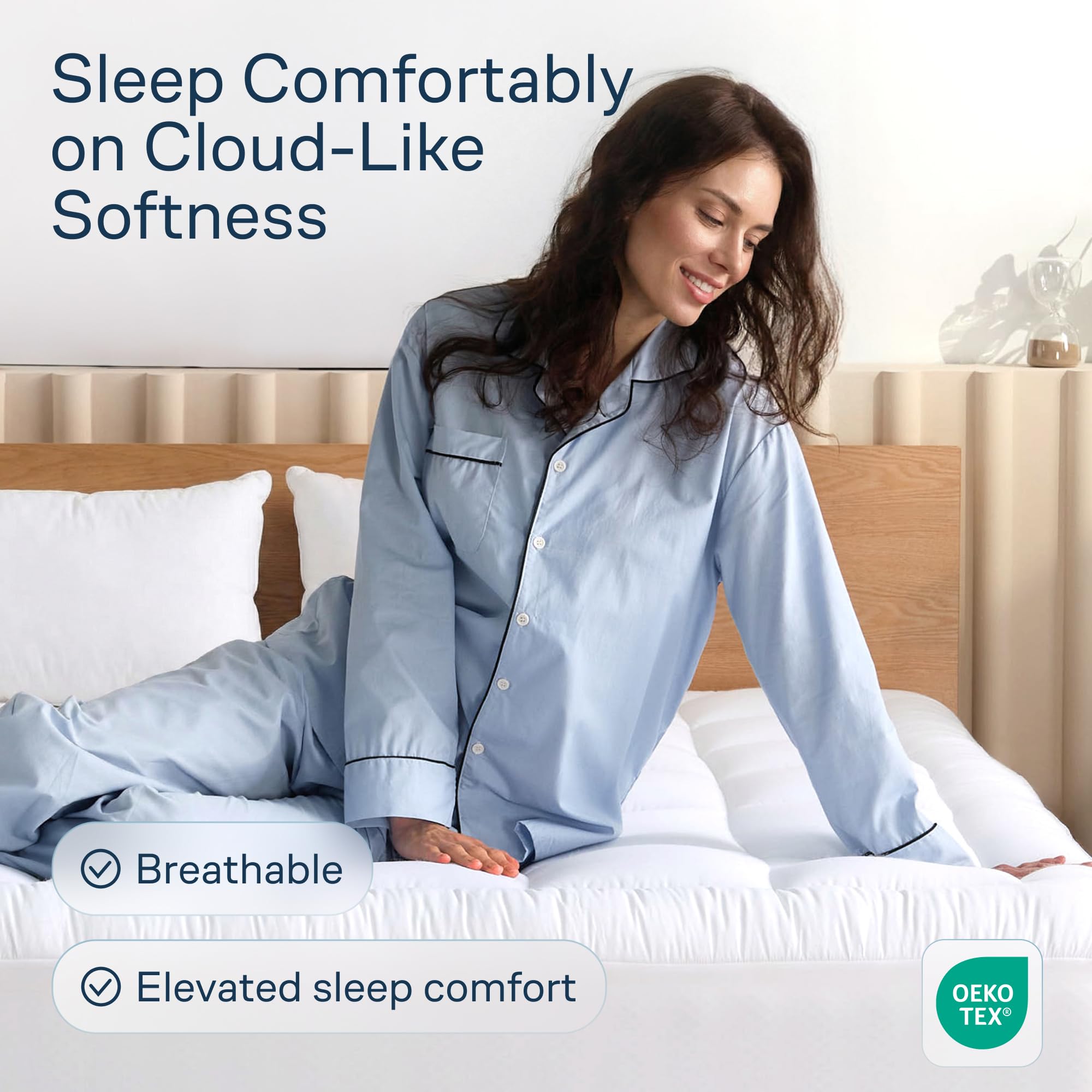 Niagara Sleep Solution close-up of cotton weave, breathable soft surface benefit