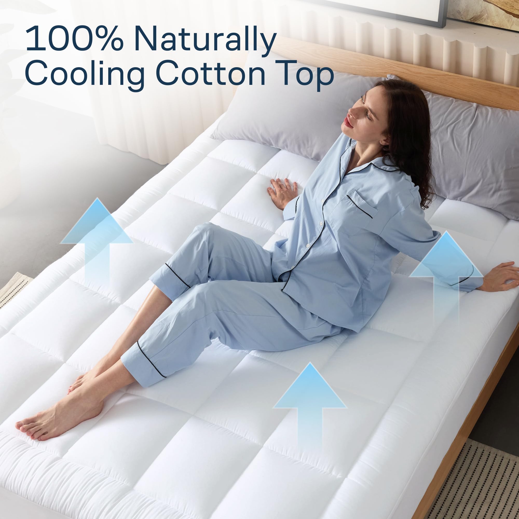 Niagara Sleep Solution elastic deep pocket detail, secure fit for thick mattresses