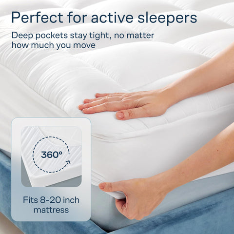 Niagara Sleep Solution folded topper ready for storage, easy-care convenience benefit