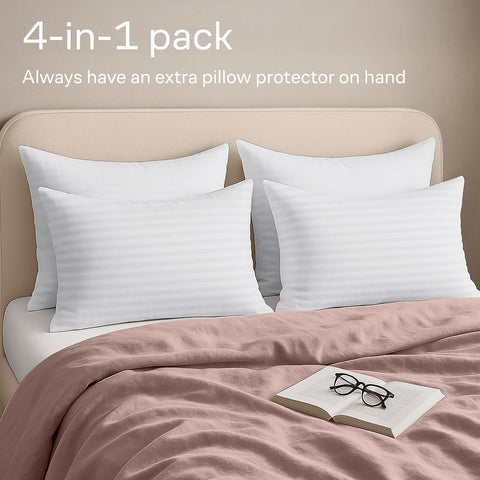 Niagara Sleep Solution four protectors stacked showing value pack convenience