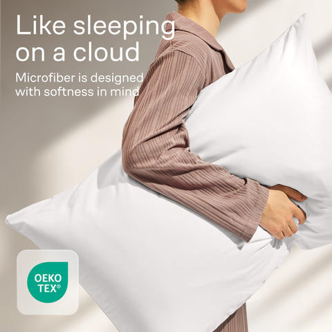 Niagara Sleep Solution protector fitted on a queen pillow demonstrating snug fit