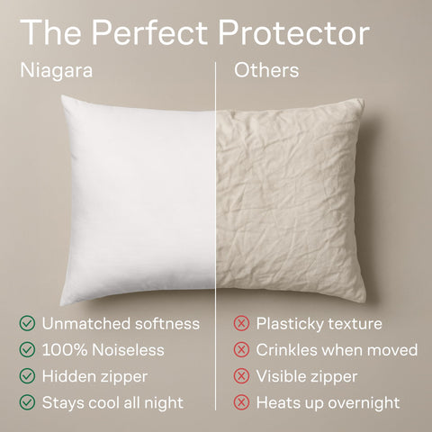 Niagara Sleep Solution beside ruler showing queen-size dimensions and scale
