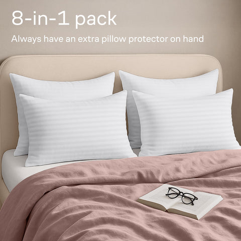Niagara Sleep Solution stack of four protectors illustrating set quantity and storage ease
