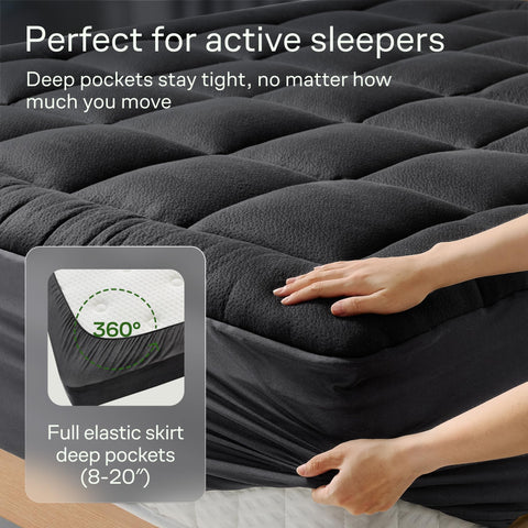 Niagara Sleep Solution elastic skirt and deep pocket fitted on mattress edge