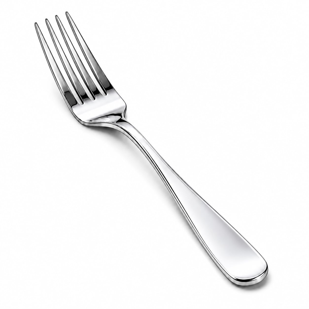 Nice Kitchen front view of 12-piece fork set showing polished finish and uniform design offer durability