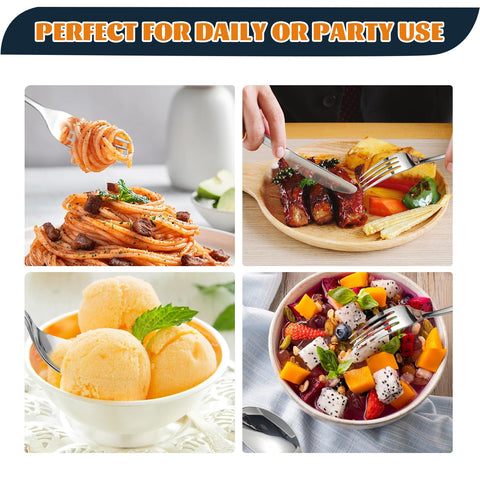 Nice Kitchen knives and plate styling conveying modern look for dinner parties