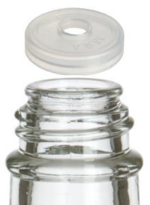 nicebottles close-up of dasher insert and black cap for controlled pouring