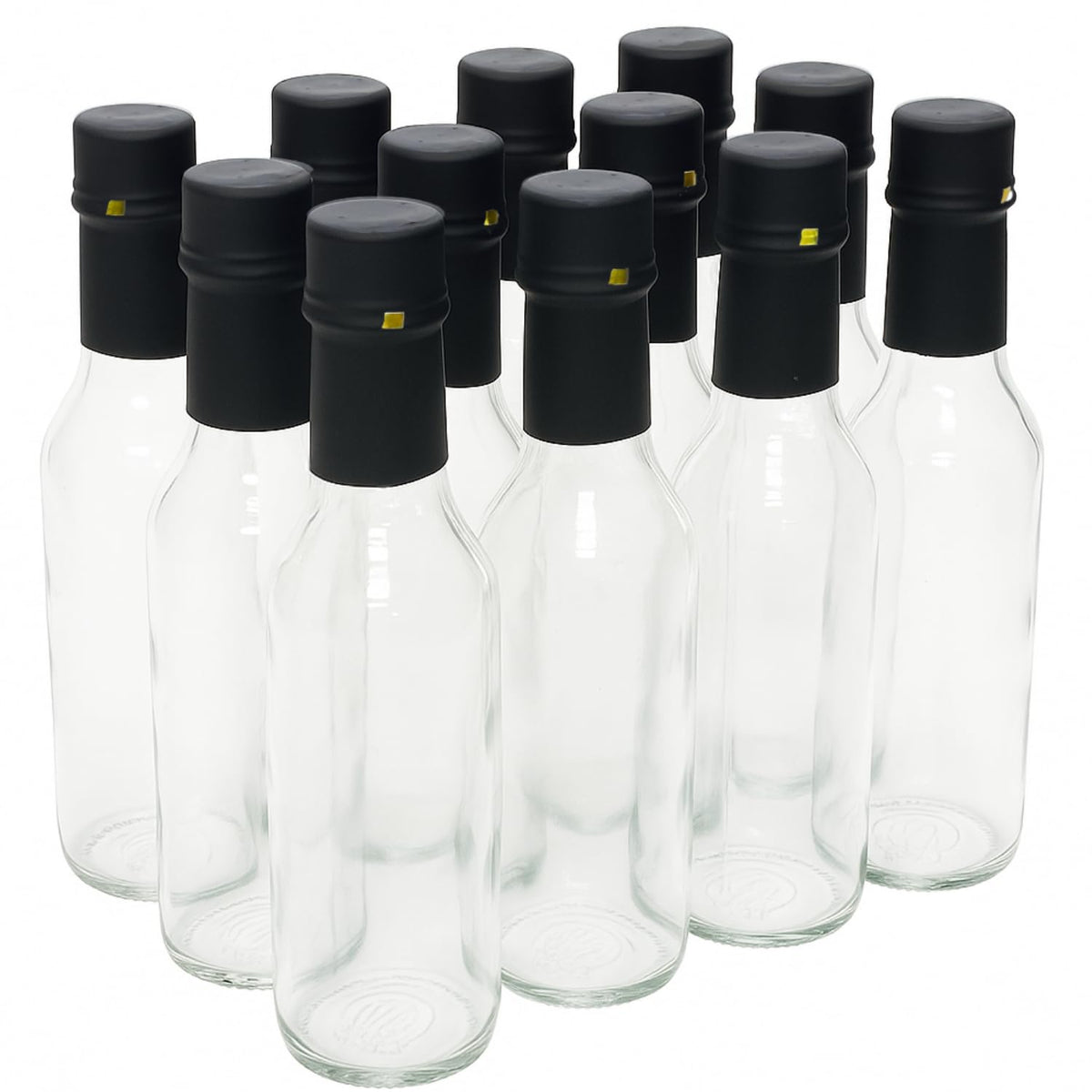 nicebottles front packaging showing 24 clear woozy bottles and box — professional presentation