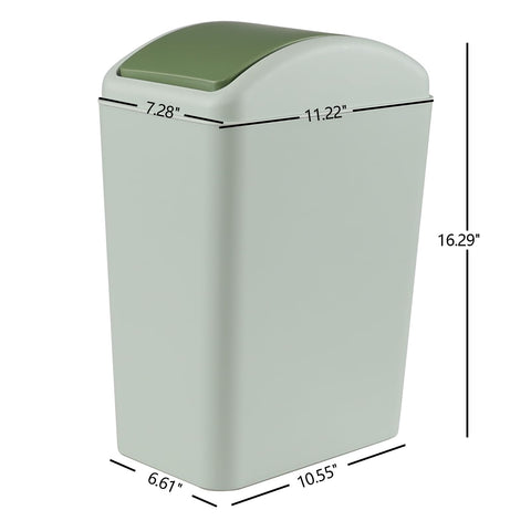 Nicesh top view with swing lid open for easy disposal and quick access