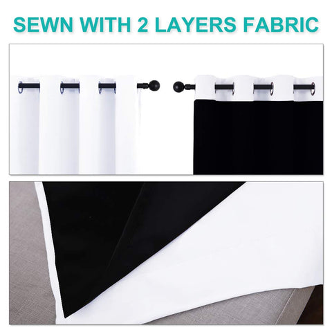 NICETOWN bedroom at night illustrating full blackout for restful sleep