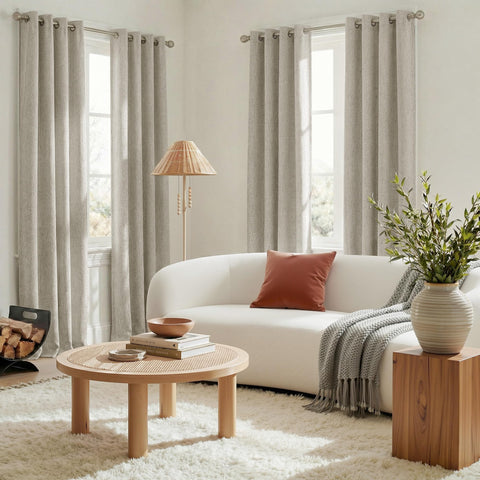 NICETOWN fused white backing shown protecting room view and durability