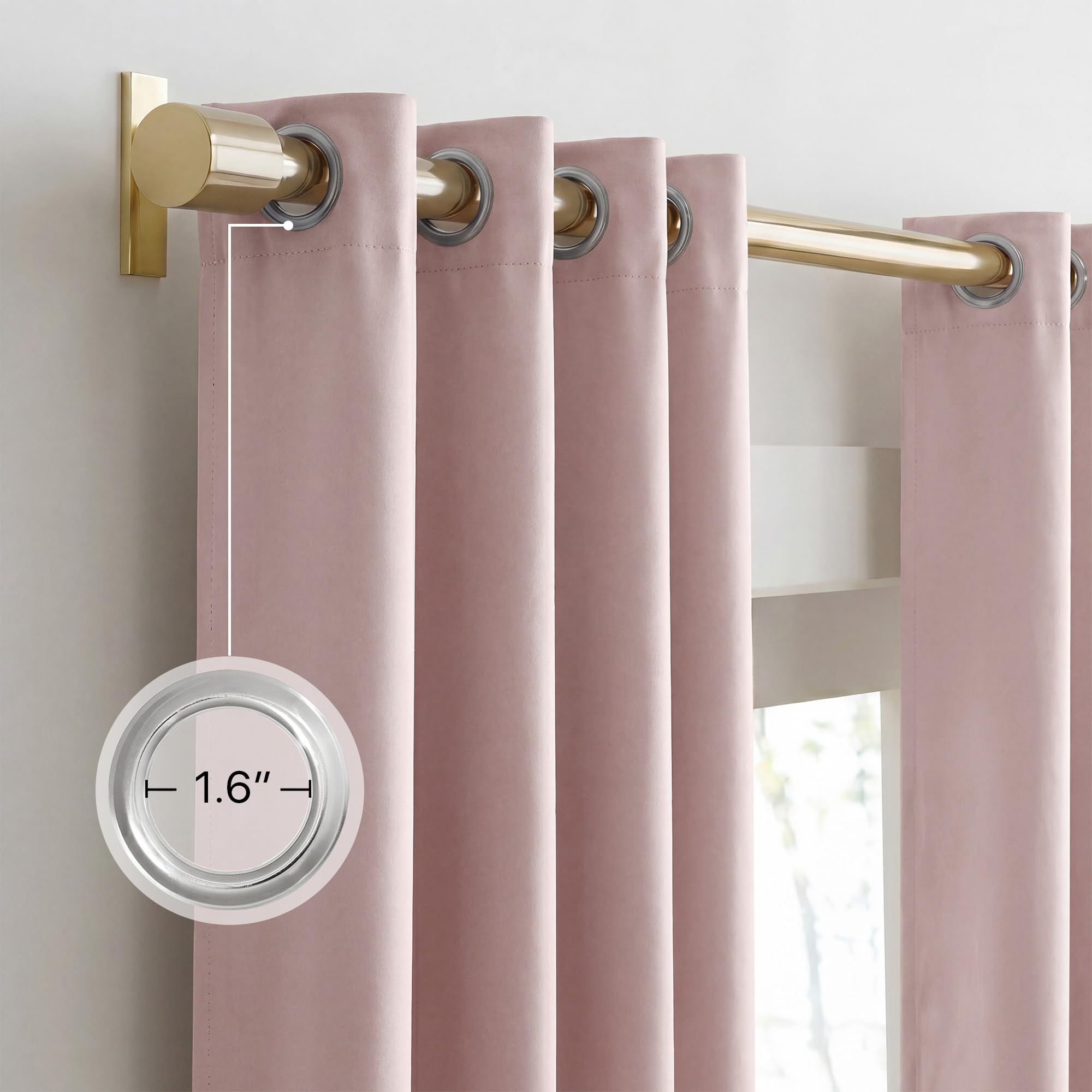NICETOWN full-length drape showing tailored fold and room-enhancing silhouette
