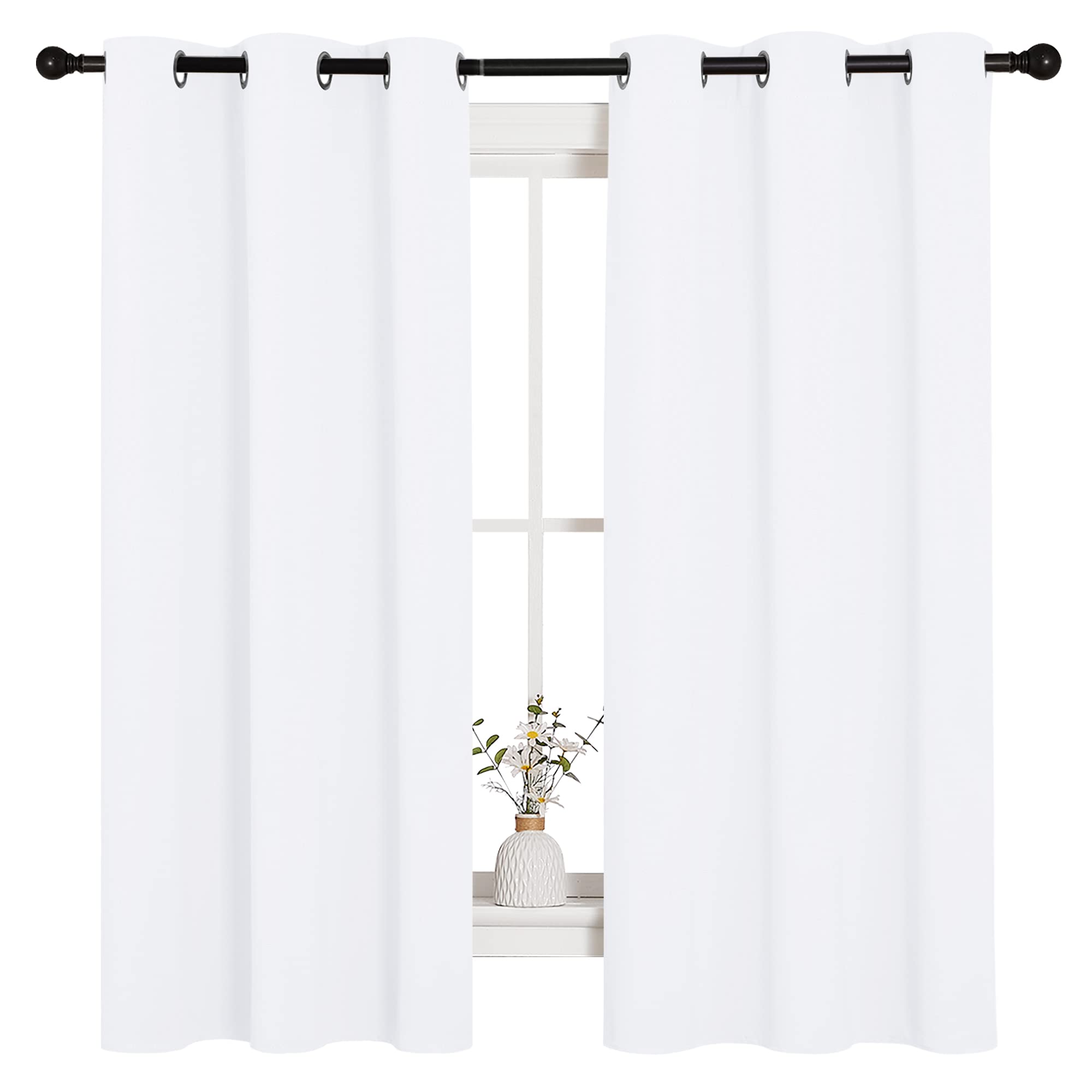 NICETOWN silver grommet close-up highlighting smooth sliding and durable hardware benefit