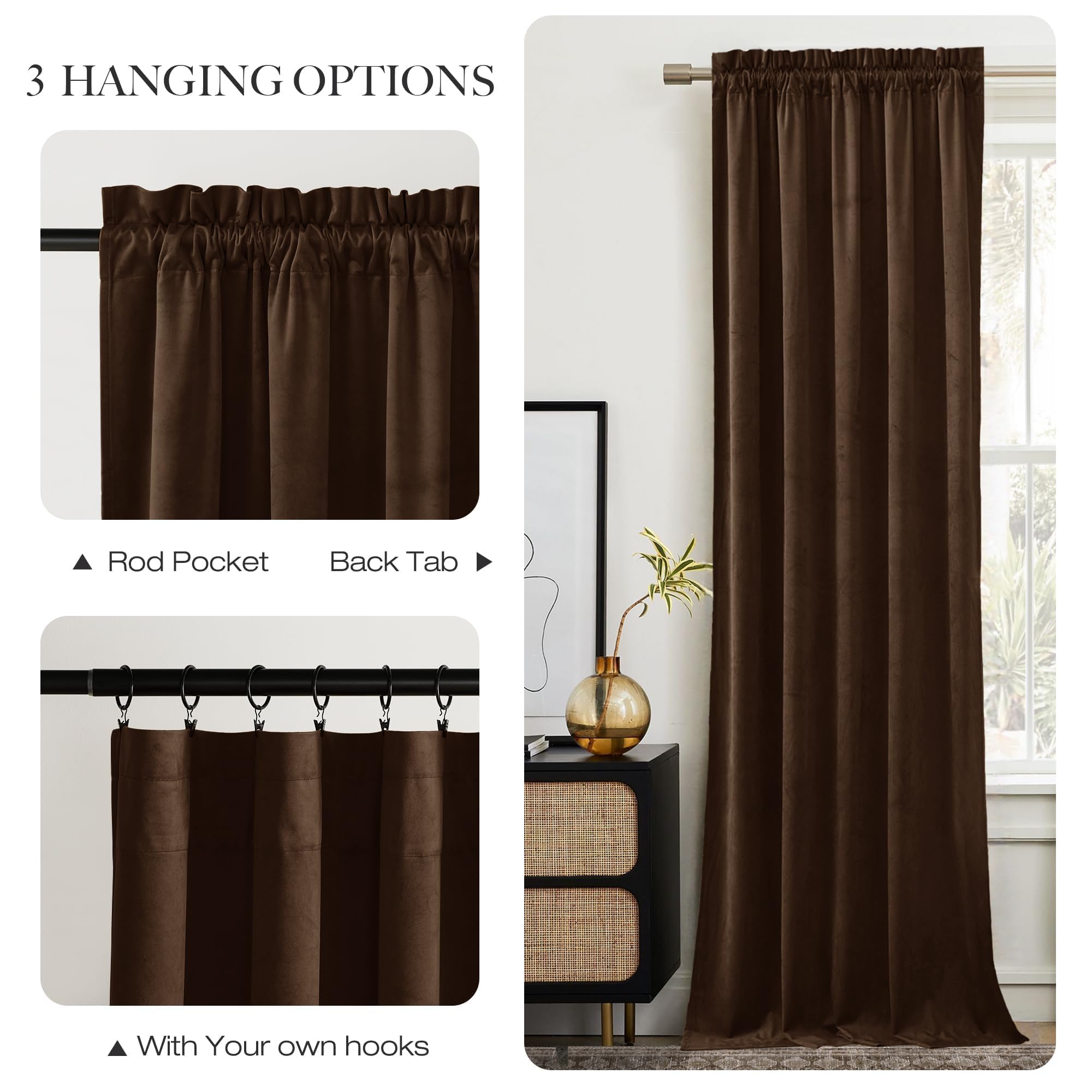 NICETOWN curtains beside sofa showing scale and design coordination benefit