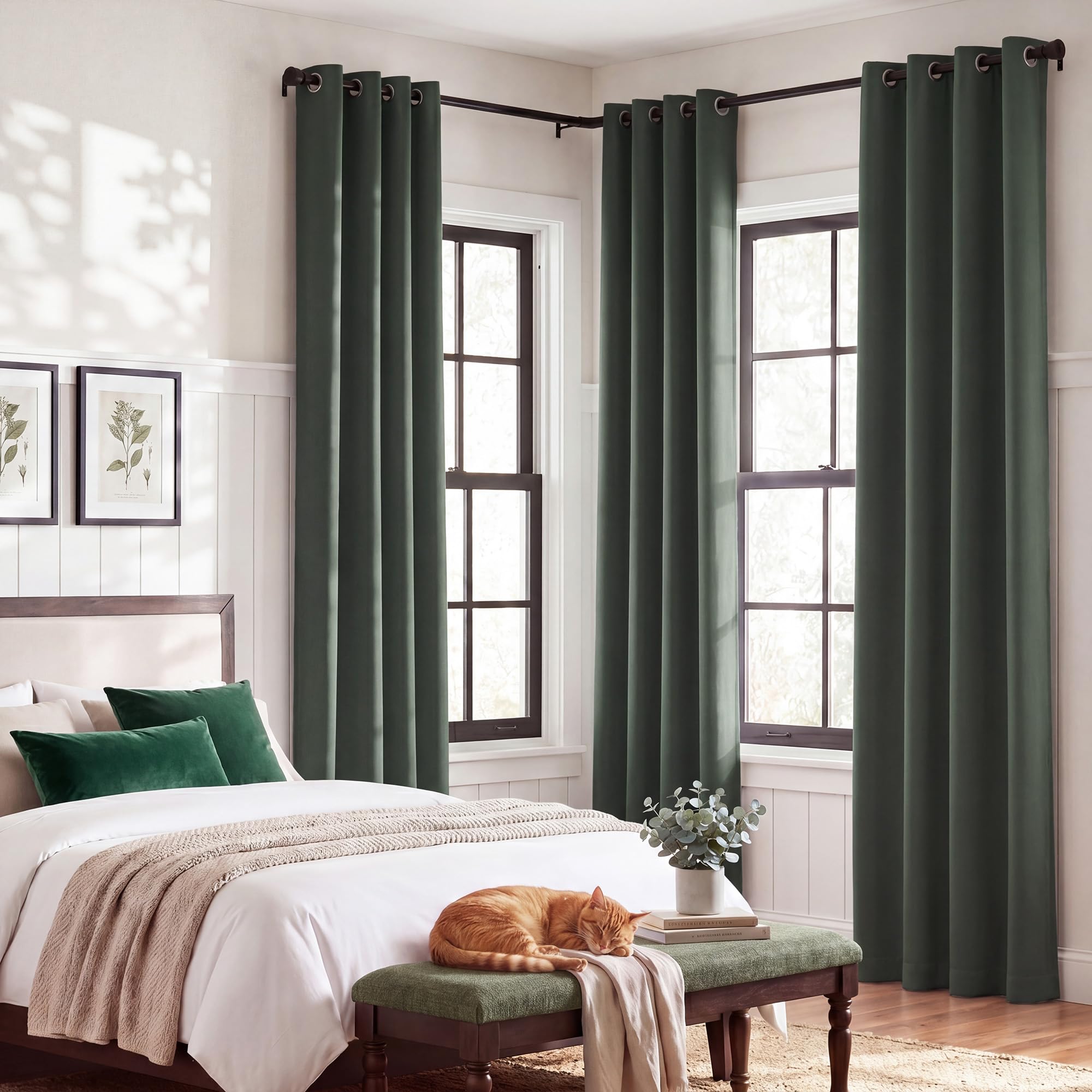 NICETOWN folded drape showing luxurious vertical pleats and refined room styling