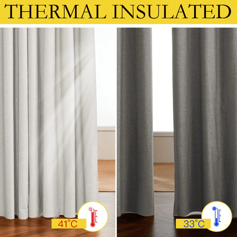 NICETOWN grommet top on rod for easy hanging and smooth sliding