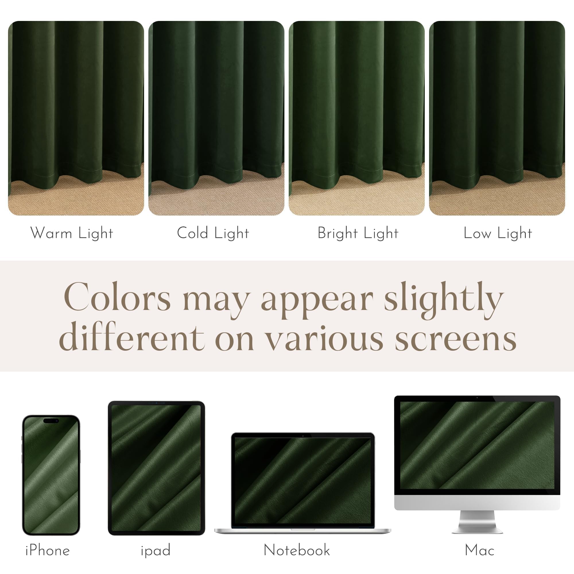 NICETOWN olive curtains blocking daylight at window demonstrating dimming effect