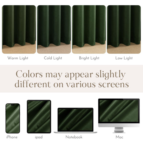 NICETOWN olive curtains blocking daylight at window demonstrating dimming effect