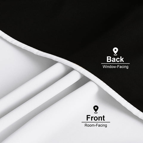NICETOWN rod pocket and back loops shown for easy hanging and pleat creation