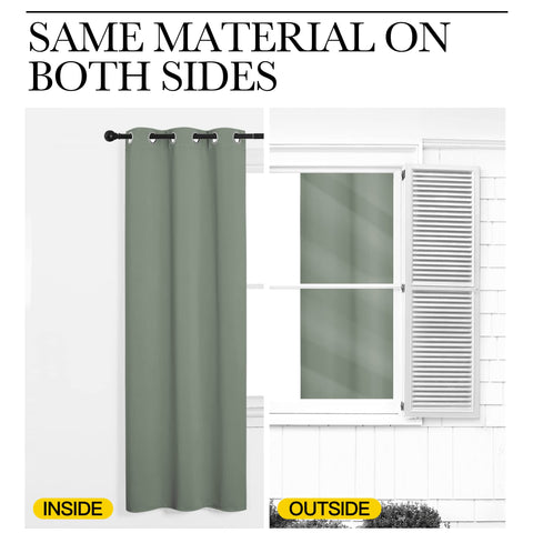 NICETOWN curtain demonstrating insulation and reduced window heat transfer