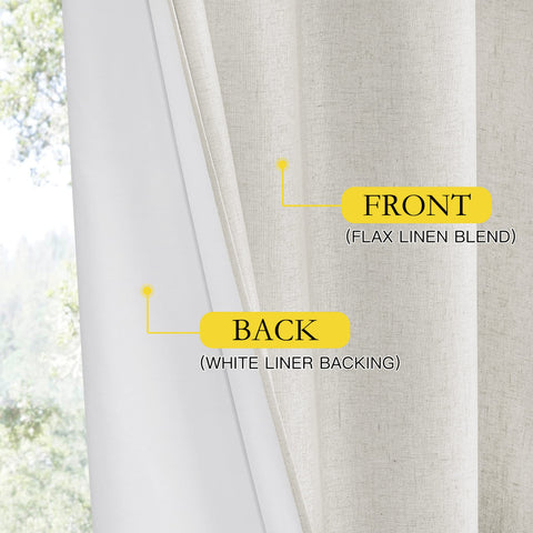 NICETOWN curtain beside tape measure demonstrating true size