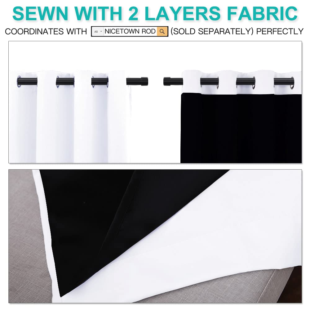 NICETOWN side profile showing drape and pleats for elegant window coverage