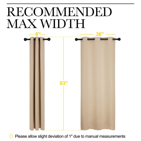 NICETOWN curtains styled in living room showing neutral Biscotti Beige complements decor benefit