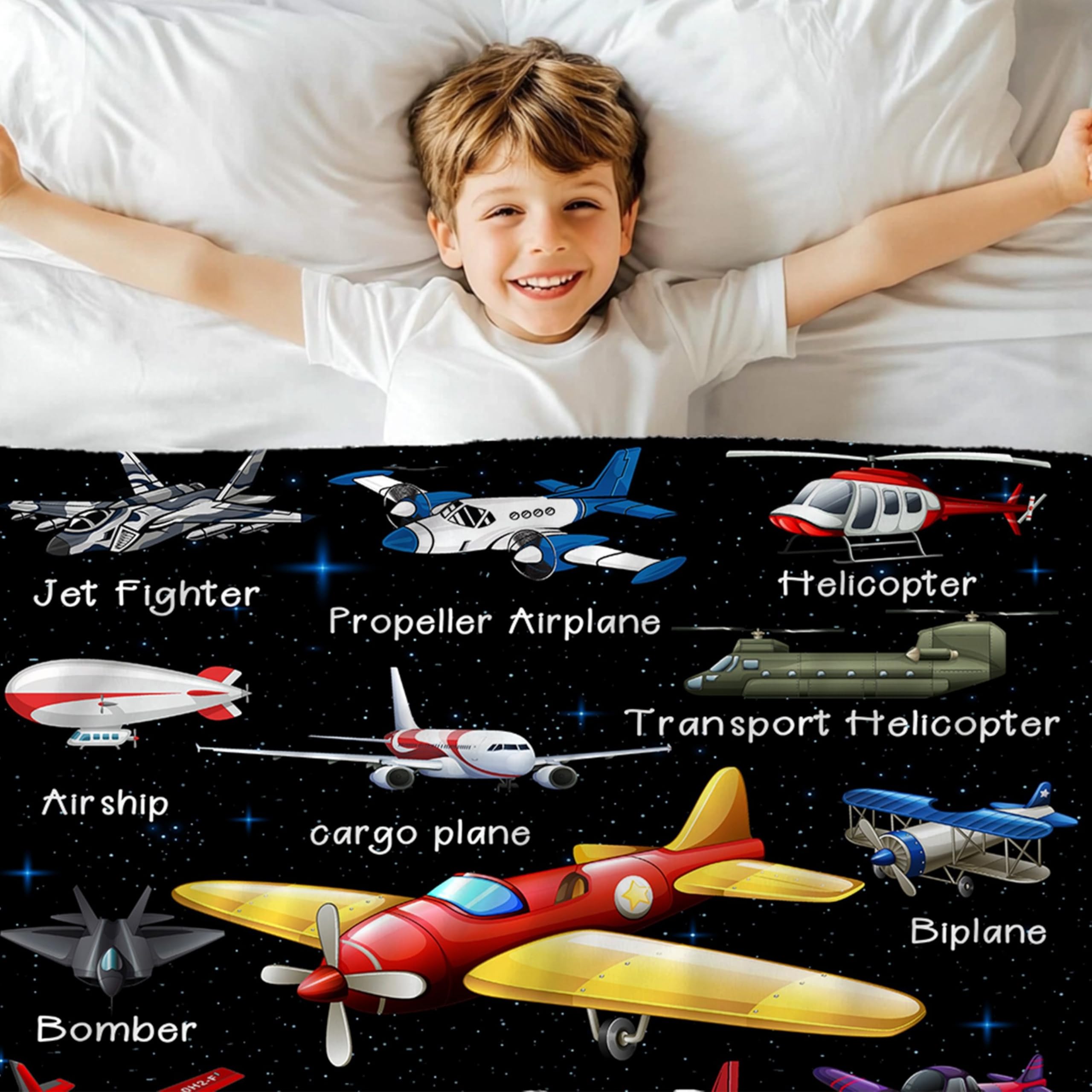 Nicine Quiz folded blanket next to ruler showing 40x50 size for kids and travel