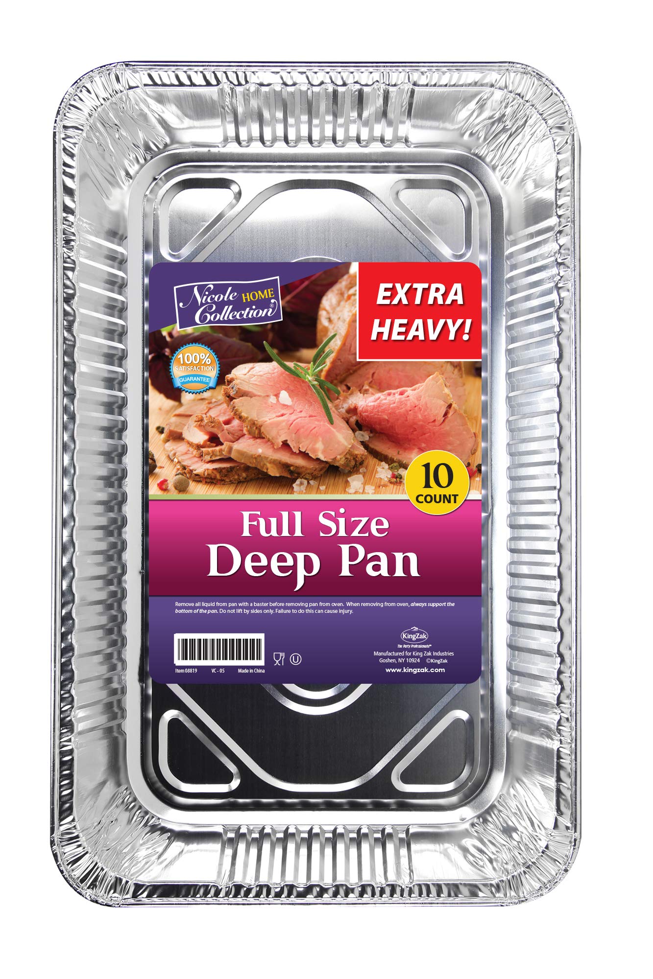 Nicole Home Collection front packaging showing 10-pack and size benefits