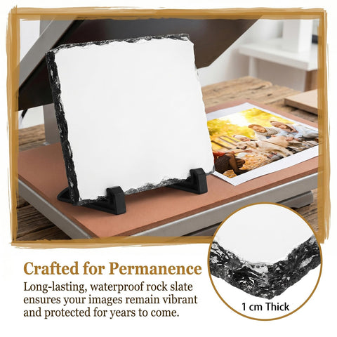 Nicunom personalized photo transferred to slate showcasing vivid colors
