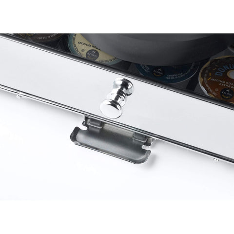 Nifty Solutions drawer open with pods demonstrating 36-pod capacity and organization