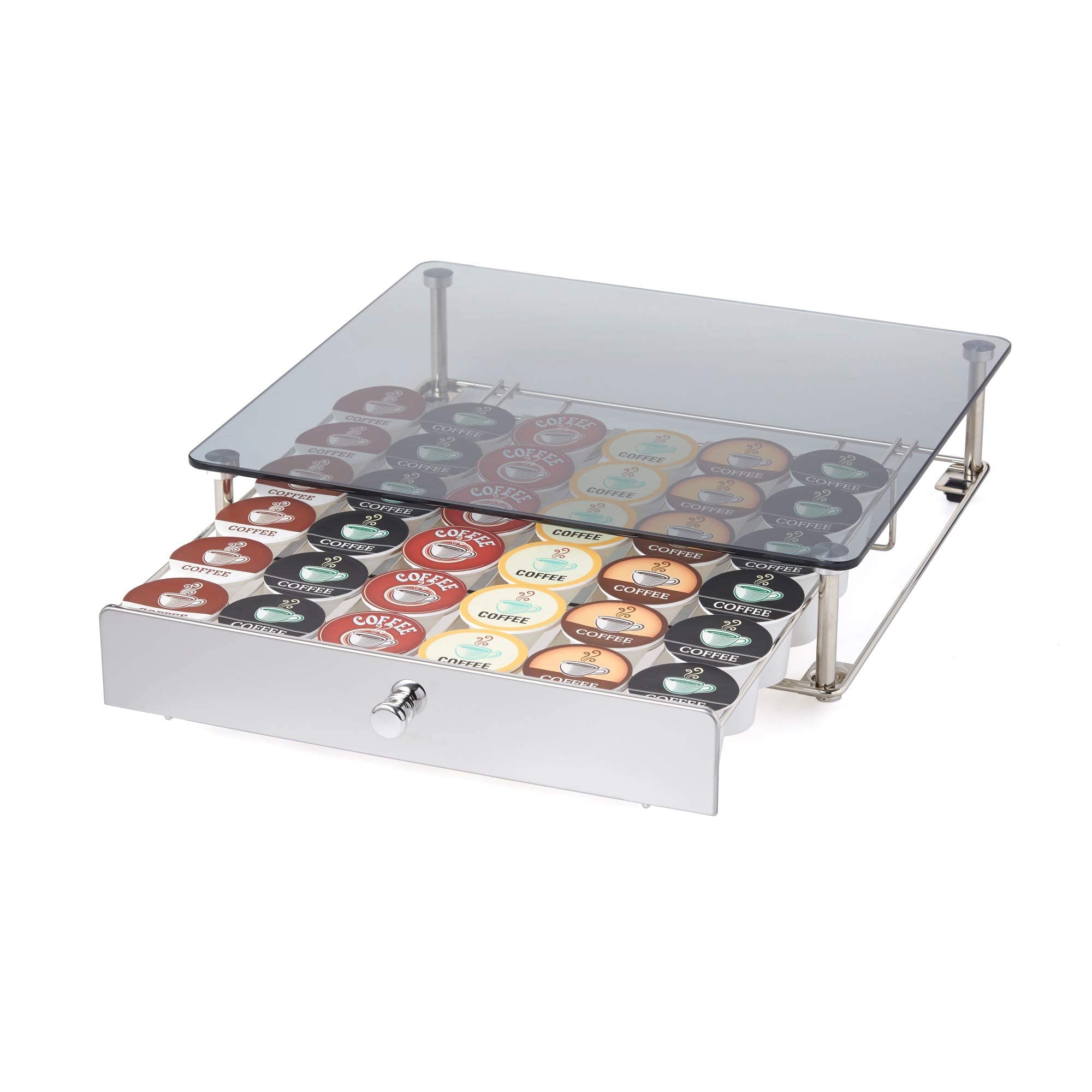 Nifty Solutions glass top front view showing streamlined storage and easy access