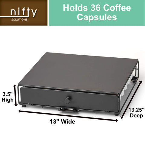 Nifty Solutions drawer rolled out with pods for quick access