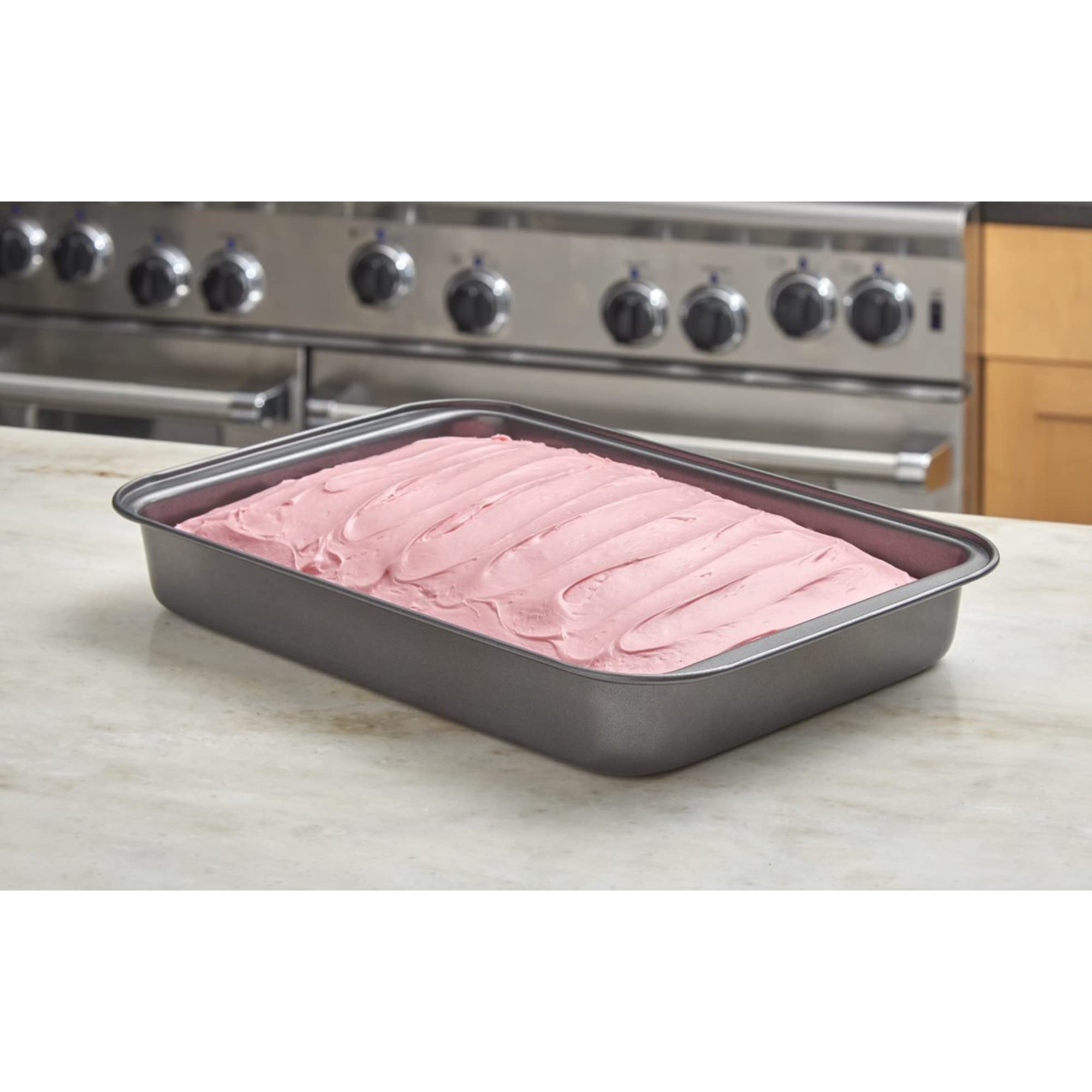 Nifty Solutions pan edge and non-stick surface detail for effortless release