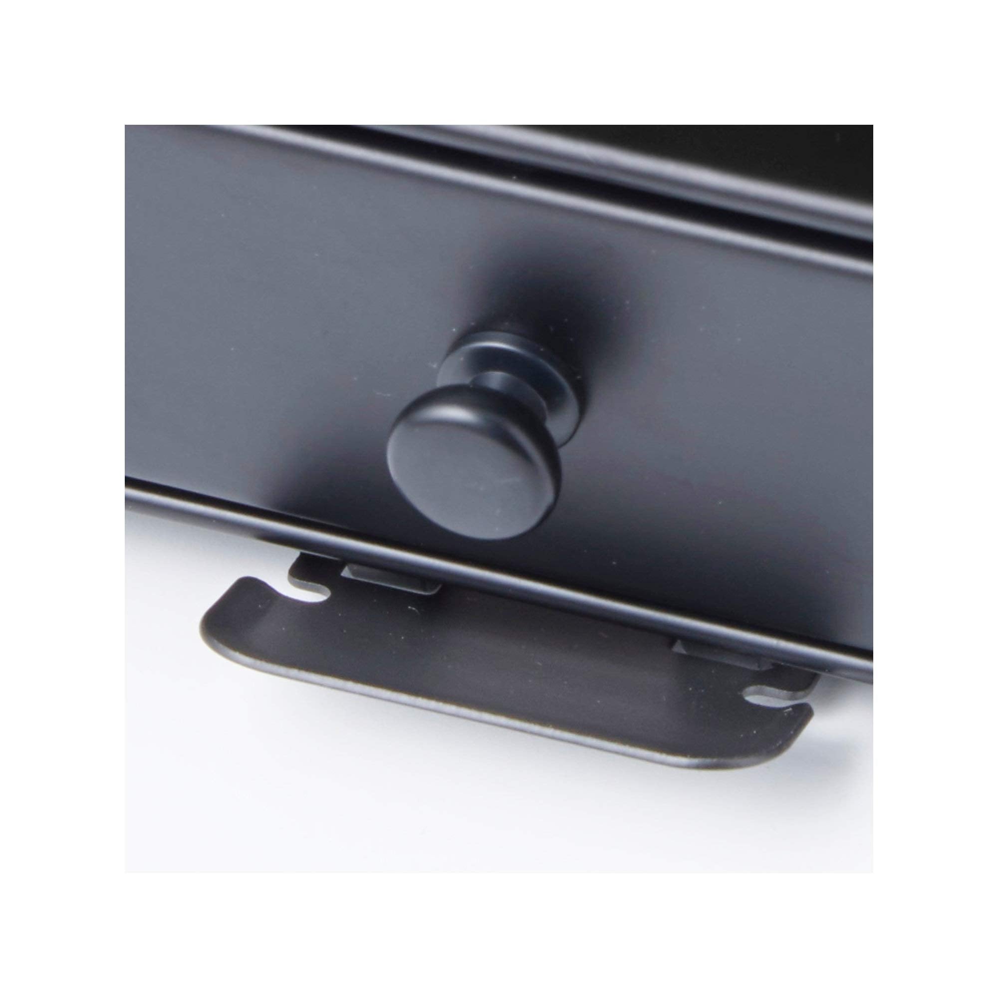 Nifty Solutions top view showing coffee brewer sitting on drawer for space-saving