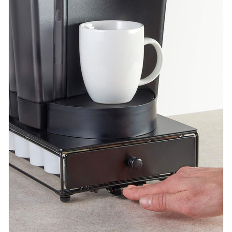 Nifty Solutions top view with compact coffee maker demonstrating space-saving benefit