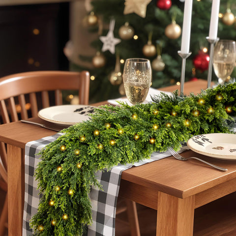 NIGHT-GRING styled on a mantel adding instant festive focal point