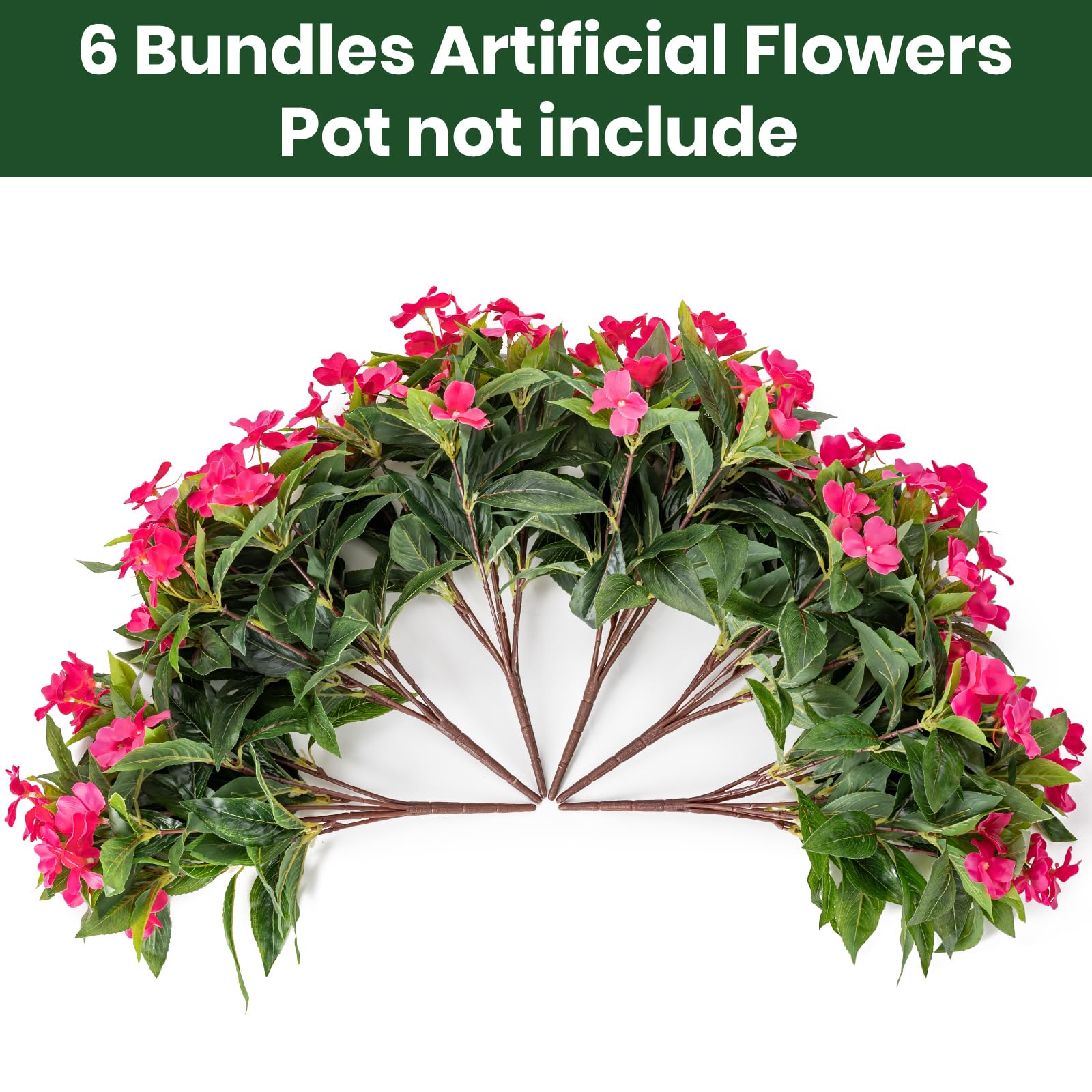 Nigirior faux Impatiens arranged in a porch planter adding curb appeal