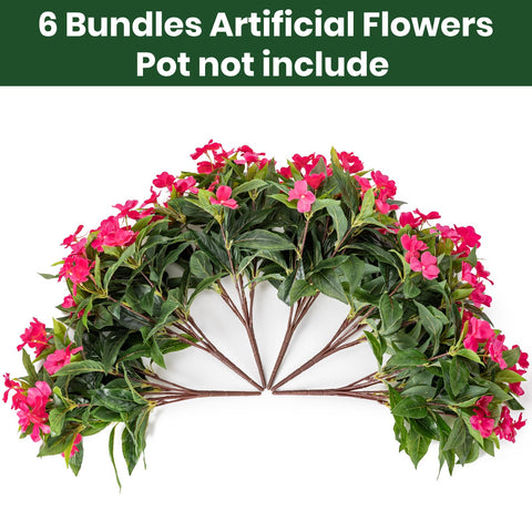 Nigirior faux Impatiens arranged in a porch planter adding curb appeal