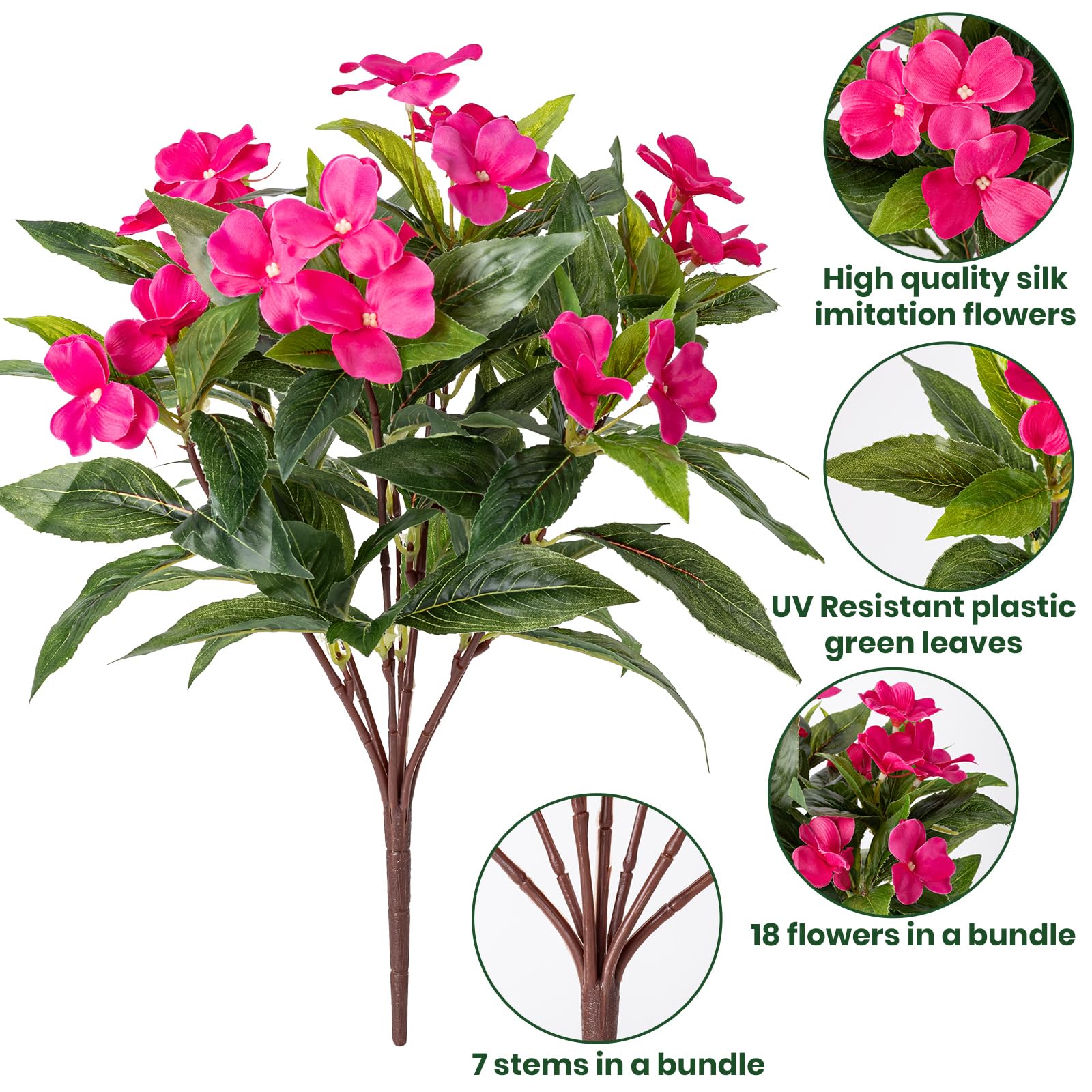 Nigirior detailed stems and foliage demonstrating lifelike leaf shape and support