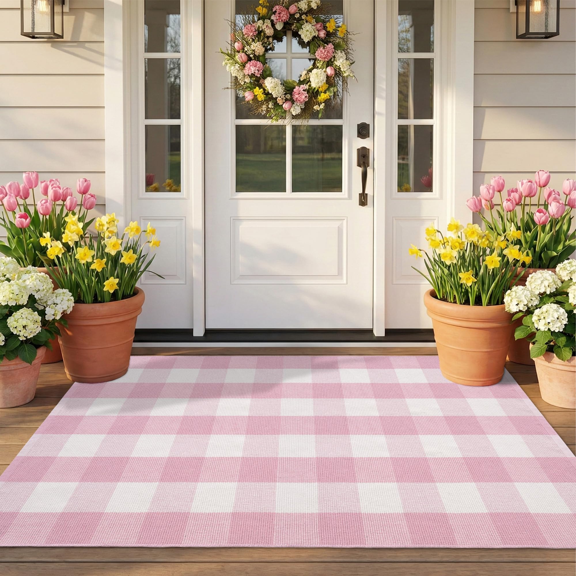 NIIKOOS layered with coir mat on porch for stylish two-piece entry