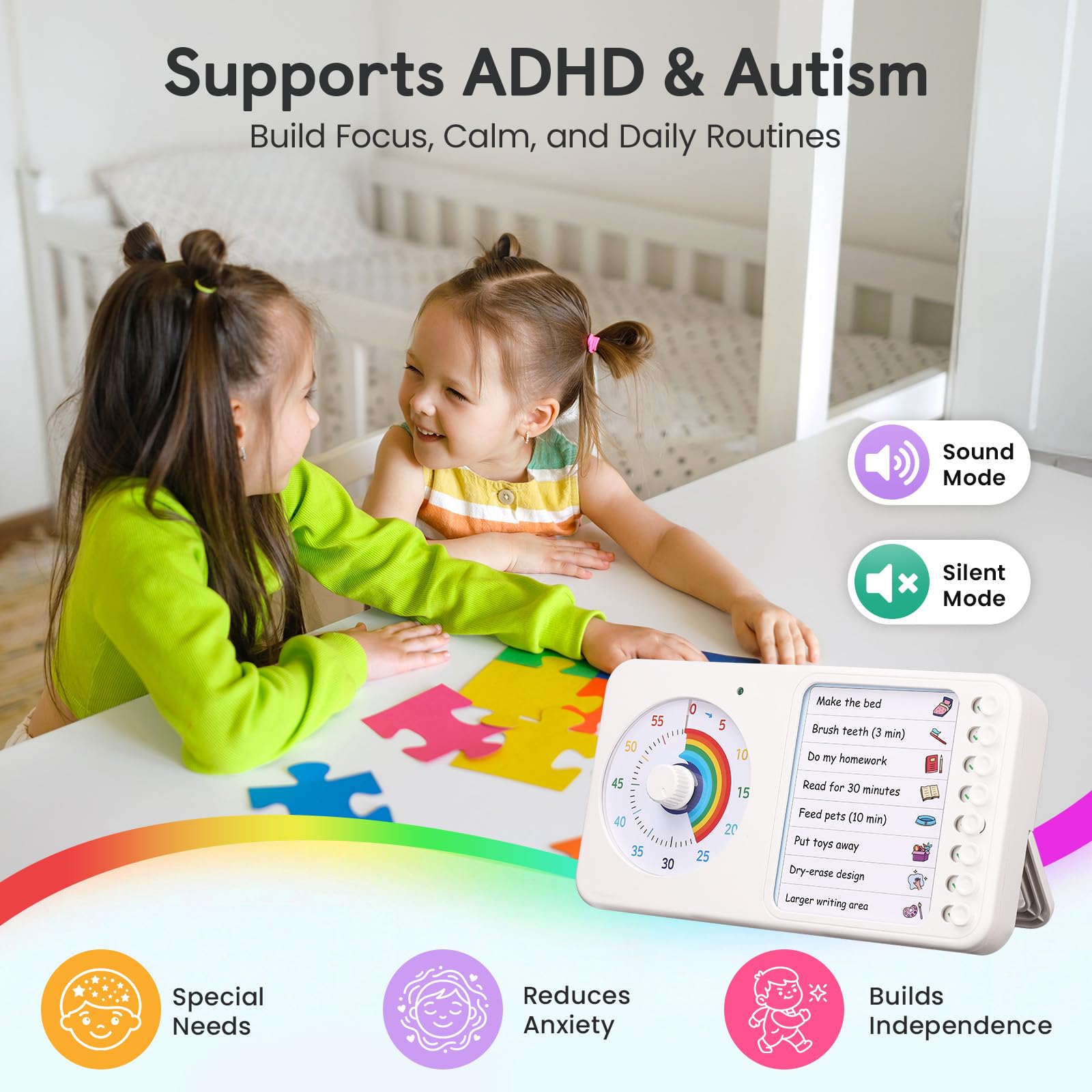 Nikafly in use during a homeschool session encouraging focused work